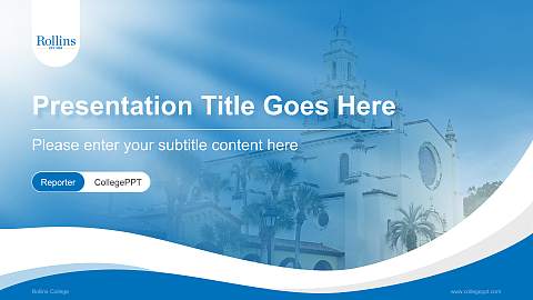 Rollins College Lecture Sharing and Networking Event PPT Template