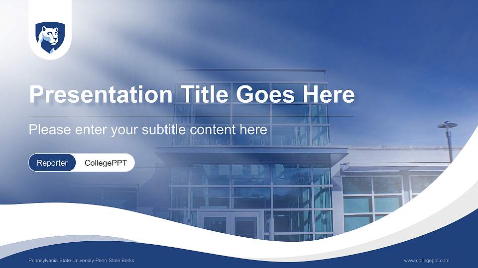 Pennsylvania State University-Penn State Berks Lecture Sharing and Networking Event PPT Template16:9 ratio PPT effect preview image