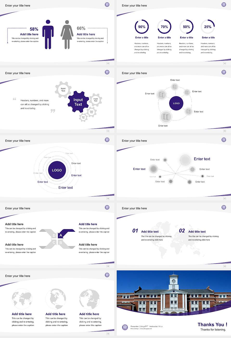 Paine College Course/Courseware Creation PPT Template16:9 ratio PPT effect preview image4