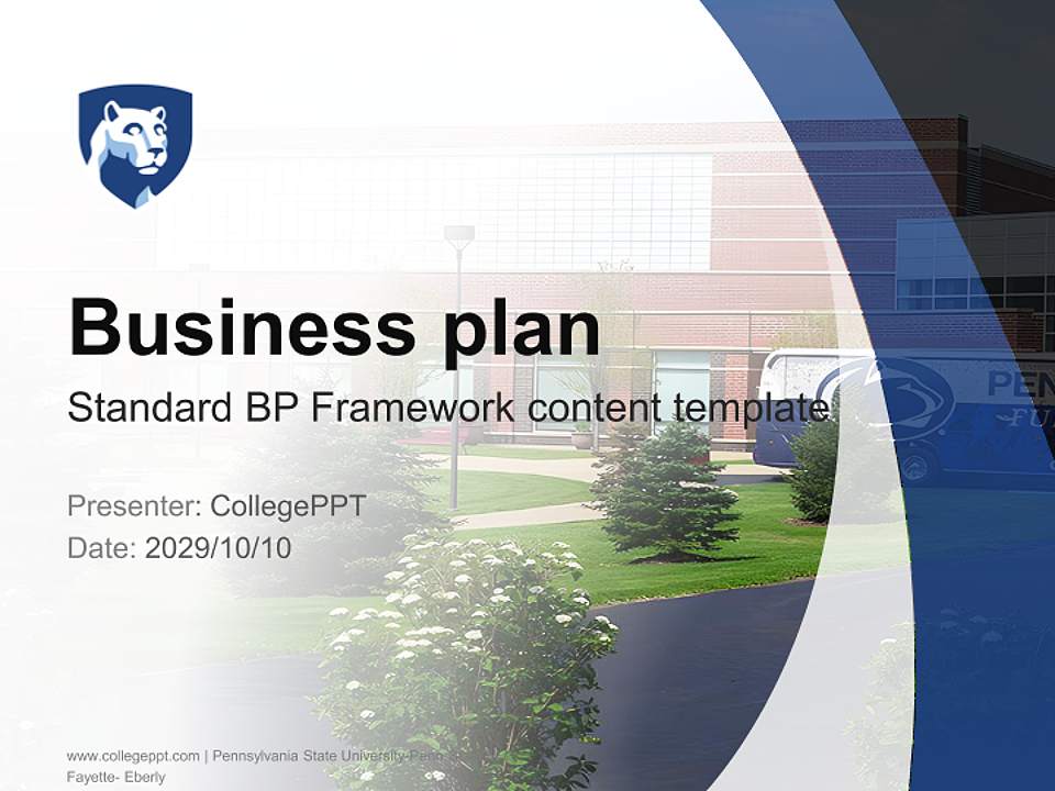 Pennsylvania State University-Penn State Fayette- Eberly Competition/Entrepreneurship Contest PPT Template4:3 ratio PPT effect preview image9