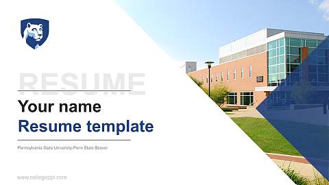 Pennsylvania State University-Penn State Beaver Resume PPT Template