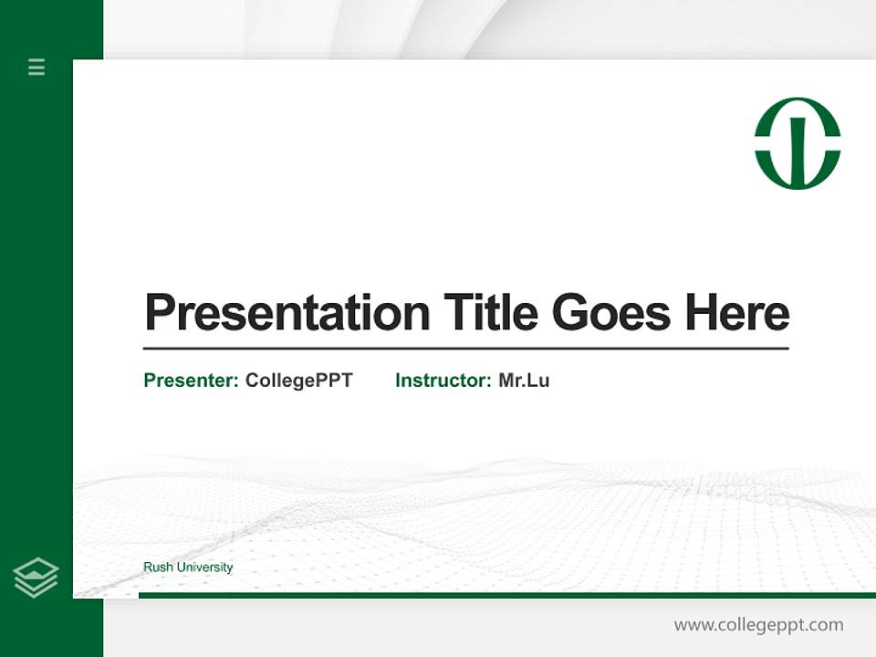 Rush University Thesis Proposal/Graduation Defense PPT Template4:3 ratio PPT effect preview image5
