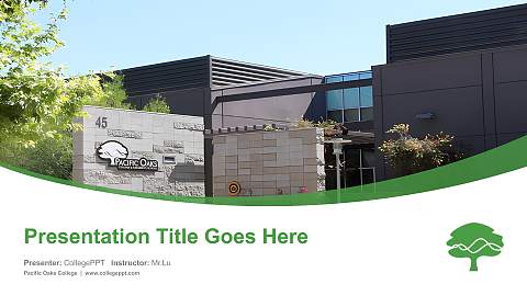Pacific Oaks College Course/Courseware Creation PPT Template