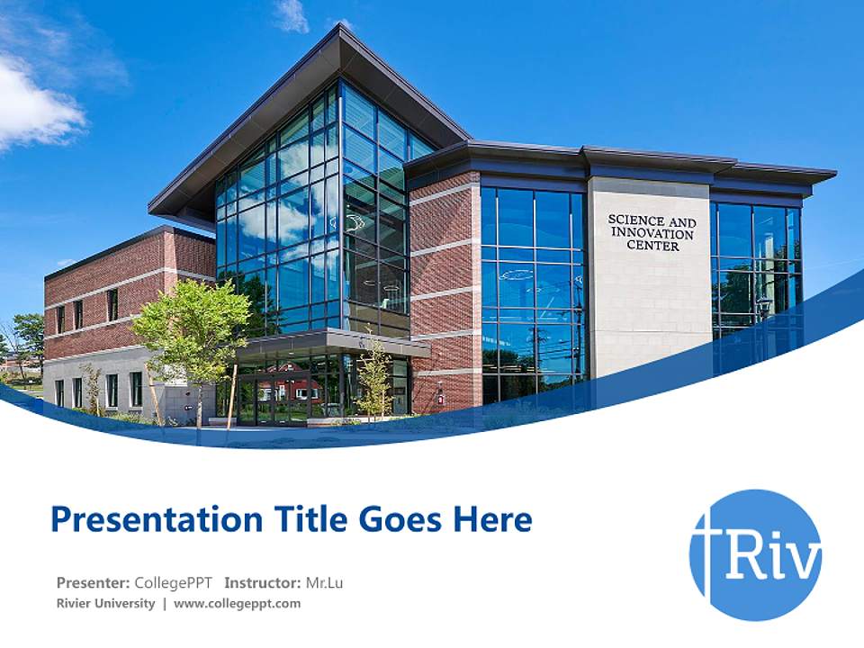 Rivier University Course/Courseware Creation PPT Template4:3 ratio PPT effect preview image5