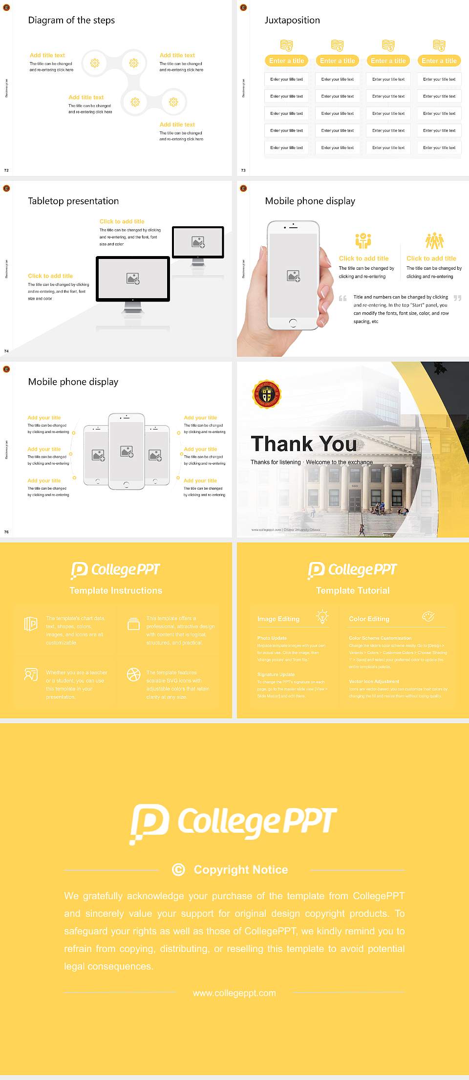 Ottawa University-Ottawa Competition/Entrepreneurship Contest PPT Template4:3 ratio PPT effect preview image9