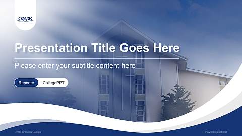Ozark Christian College Lecture Sharing and Networking Event PPT Template