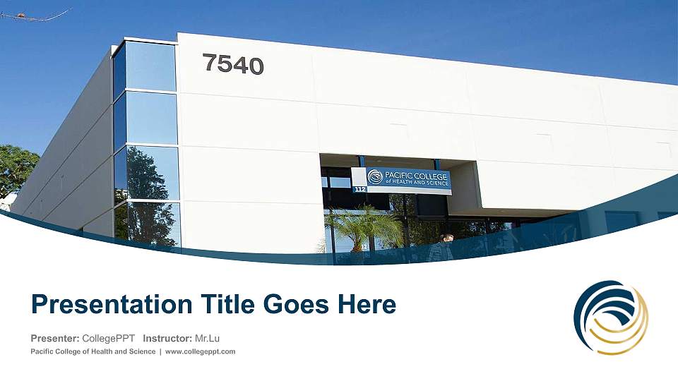 Pacific College of Health and Science Course/Courseware Creation PPT Template16:9 ratio PPT effect preview image