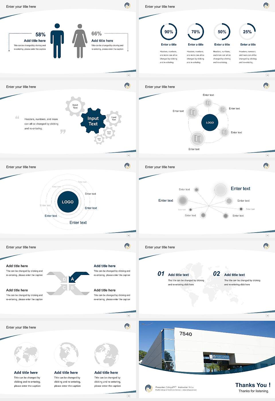 Pacific College of Health and Science Course/Courseware Creation PPT Template16:9 ratio PPT effect preview image4
