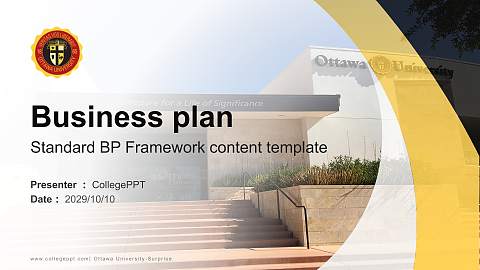 Ottawa University-Surprise Competition/Entrepreneurship Contest PPT Template