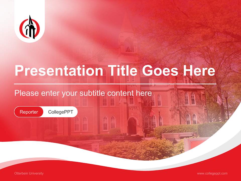 Otterbein University Lecture Sharing and Networking Event PPT Template4:3 ratio PPT effect preview image4