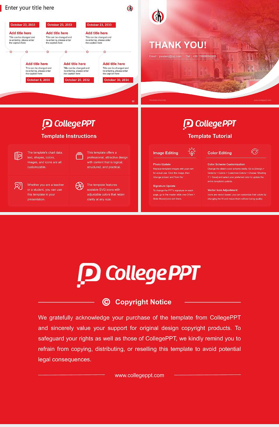 Otterbein University Lecture Sharing and Networking Event PPT Template4:3 ratio PPT effect preview image4