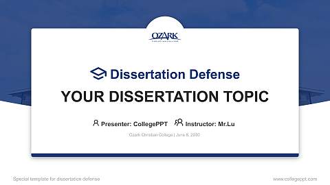 Ozark Christian College Graduation Thesis Defense PPT Template