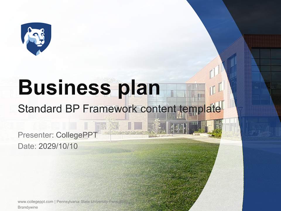 Pennsylvania State University-Penn State Brandywine Competition/Entrepreneurship Contest PPT Template4:3 ratio PPT effect preview image9