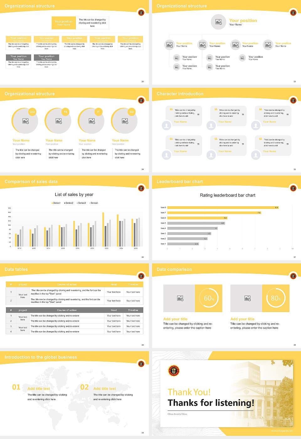 Ottawa University-Ottawa Academic Presentation/Research Findings Report PPT Template16:9 ratio PPT effect preview image4