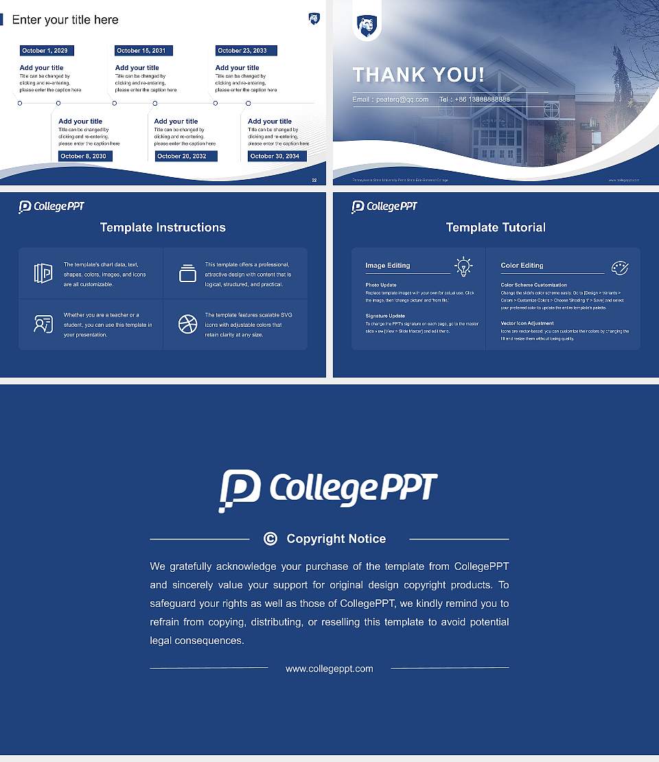 Pennsylvania State University-Penn State Erie-Behrend College Lecture Sharing and Networking Event PPT Template16:9 ratio PPT effect preview image4
