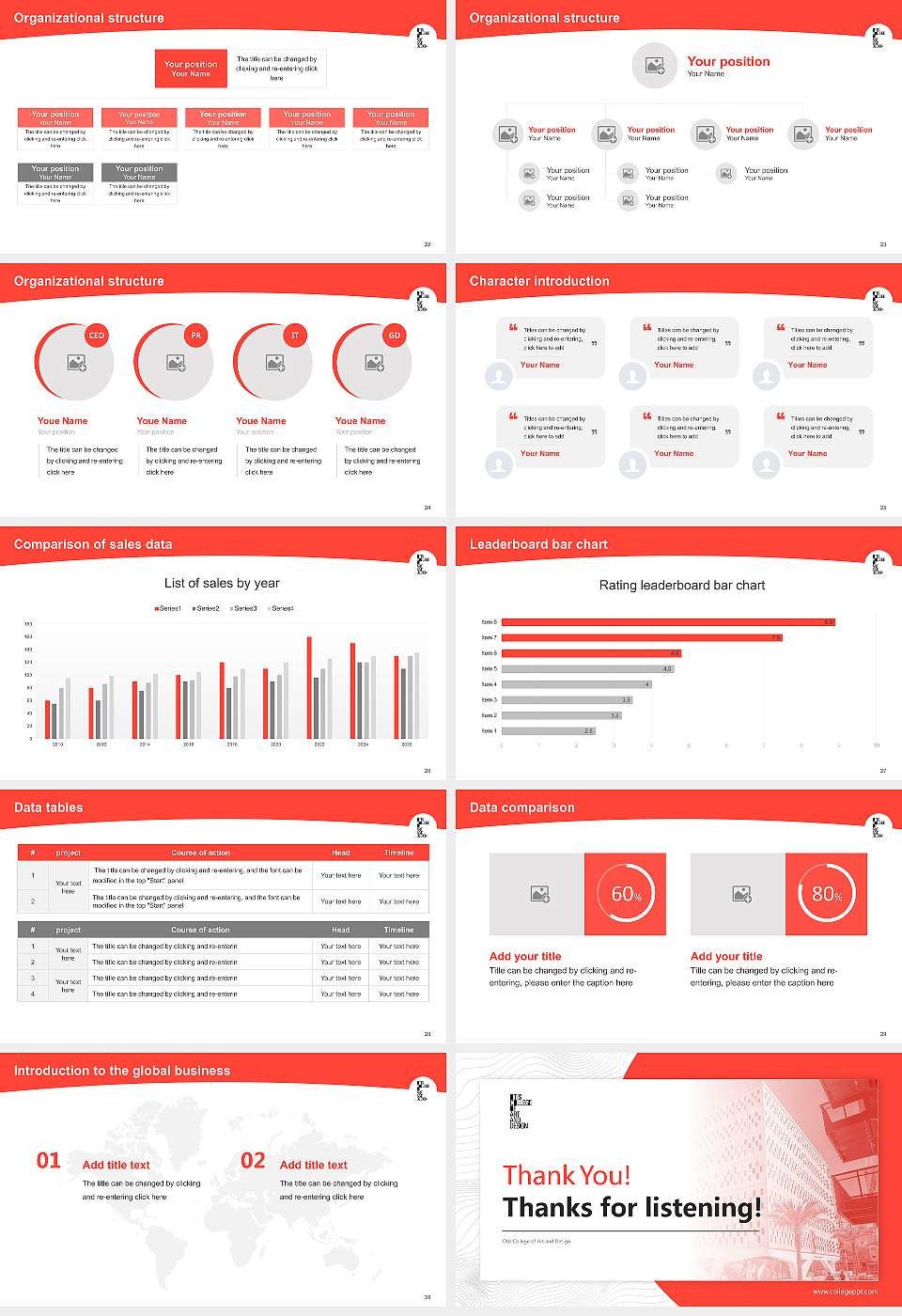 Otis College of Art and Design Academic Presentation/Research Findings Report PPT Template16:9 ratio PPT effect preview image4