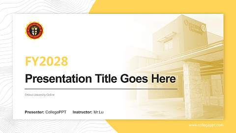 Ottawa University-Online Academic Presentation/Research Findings Report PPT Template