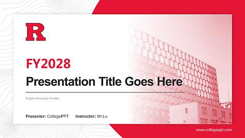 Rutgers University-Camden Academic Presentation/Research Findings Report PPT Template