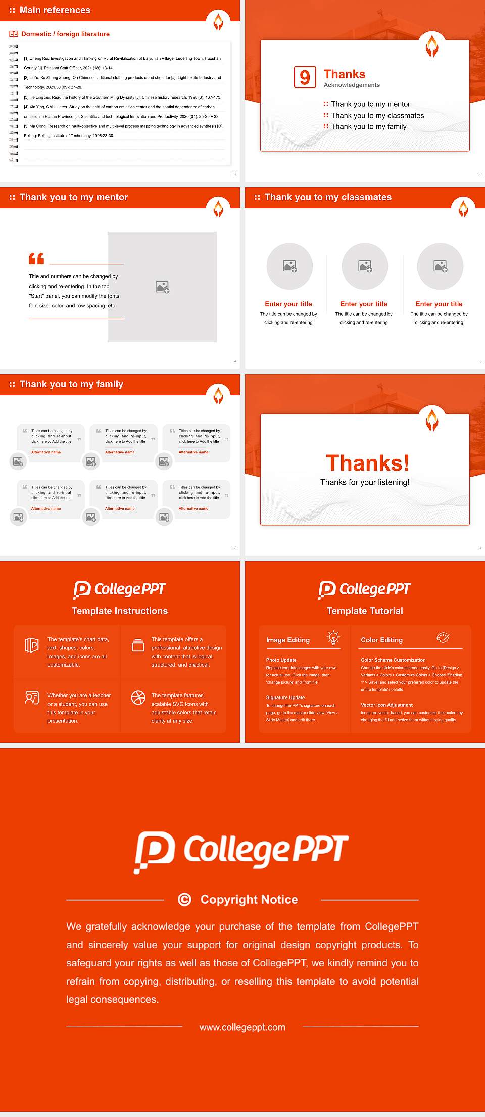 Parker University Graduation Thesis Defense PPT Template4:3 ratio PPT effect preview image7