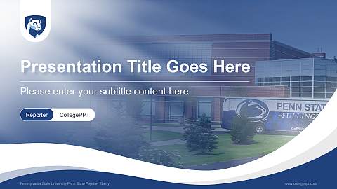Pennsylvania State University-Penn State Fayette- Eberly Lecture Sharing and Networking Event PPT Template