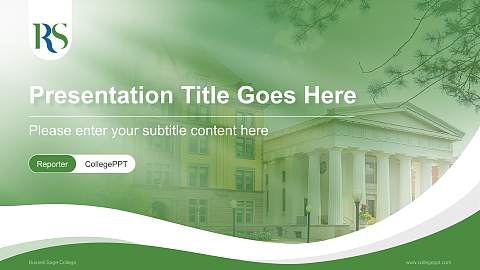 Russell Sage College Lecture Sharing and Networking Event PPT Template
