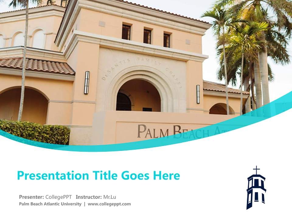 Palm Beach Atlantic University Course/Courseware Creation PPT Template4:3 ratio PPT effect preview image5