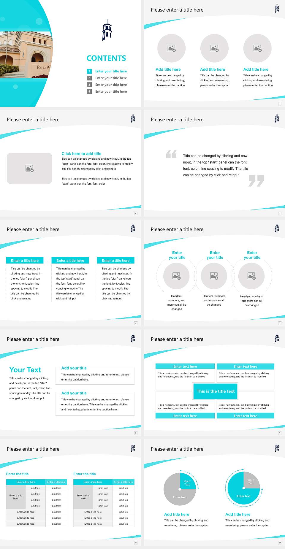 Palm Beach Atlantic University Course/Courseware Creation PPT Template4:3 ratio PPT effect preview image2