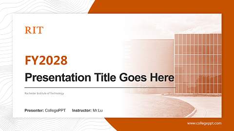 Rochester Institute of Technology Academic Presentation/Research Findings Report PPT Template