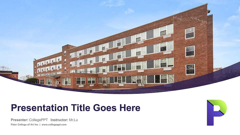Paier College of Art Inc Course/Courseware Creation PPT Template16:9 ratio PPT effect preview image