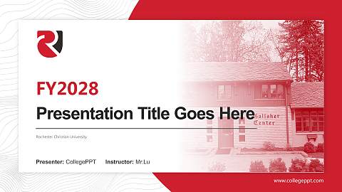 Rochester Christian University Academic Presentation/Research Findings Report PPT Template