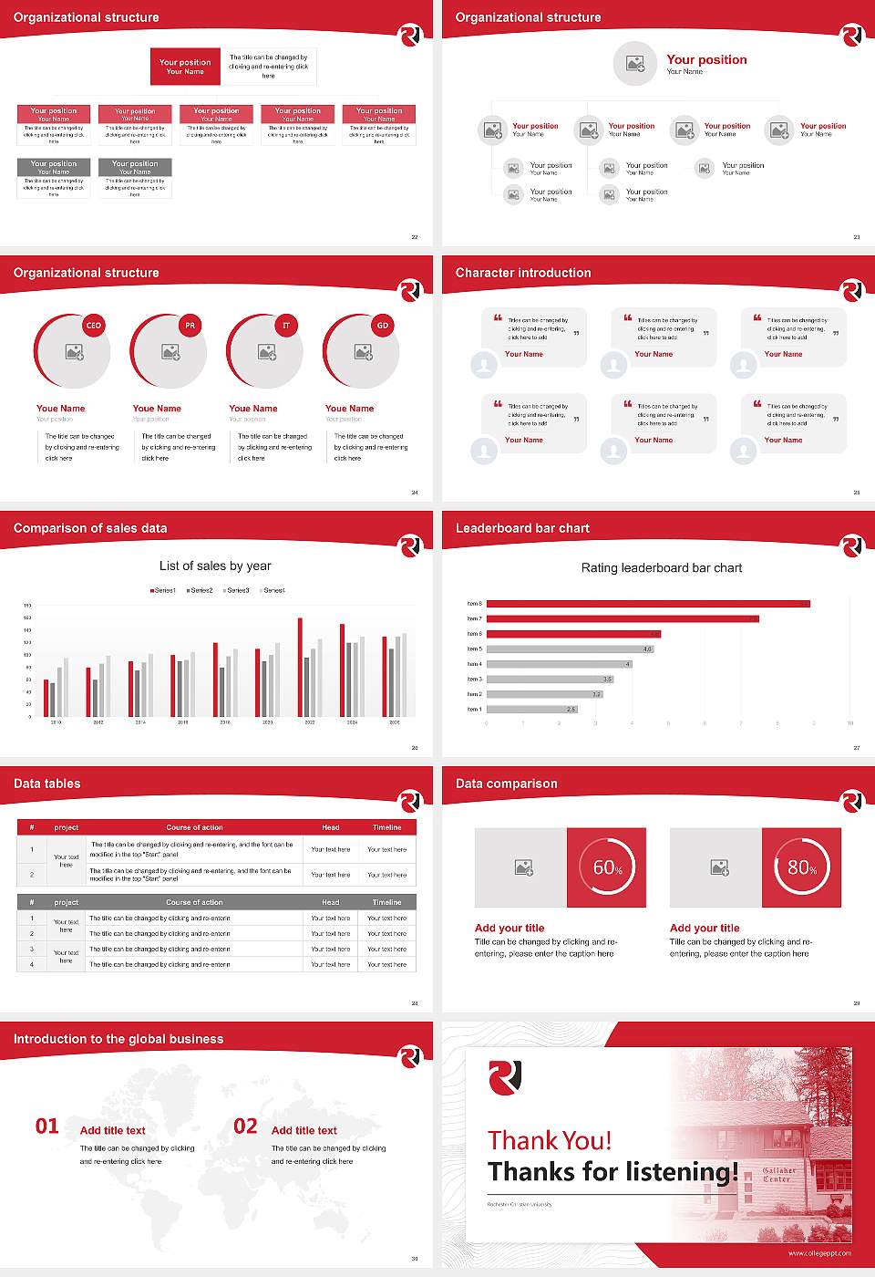 Rochester Christian University Academic Presentation/Research Findings Report PPT Template16:9 ratio PPT effect preview image4