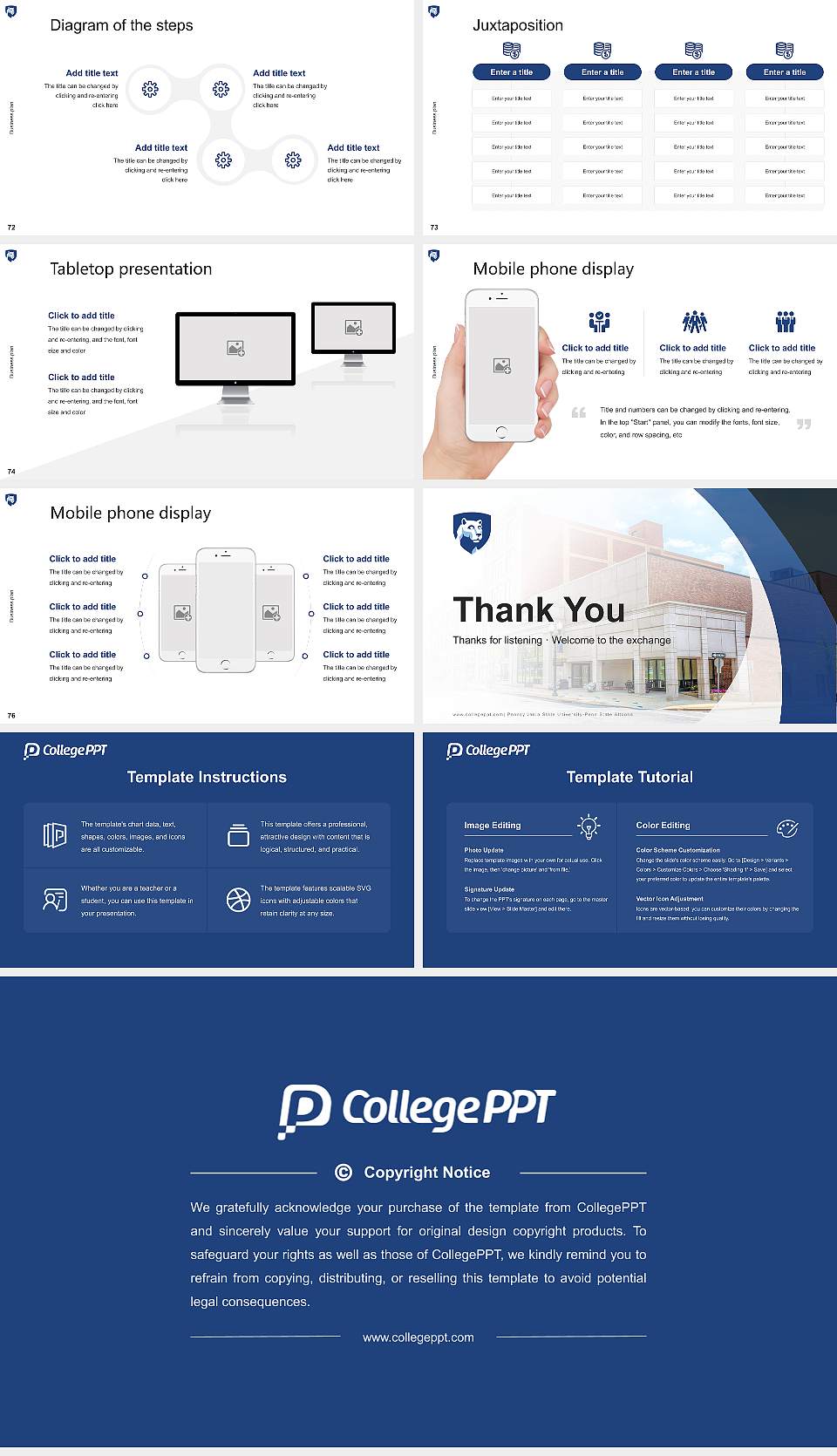Pennsylvania State University-Penn State Altoona Competition/Entrepreneurship Contest PPT Template16:9 ratio PPT effect preview image9