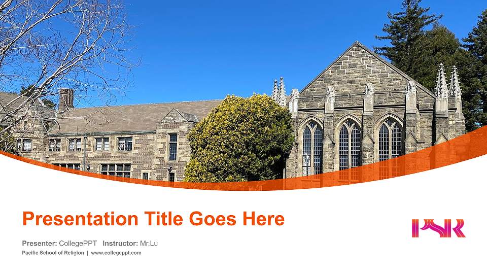 Pacific School of Religion Course/Courseware Creation PPT Template16:9 ratio PPT effect preview image