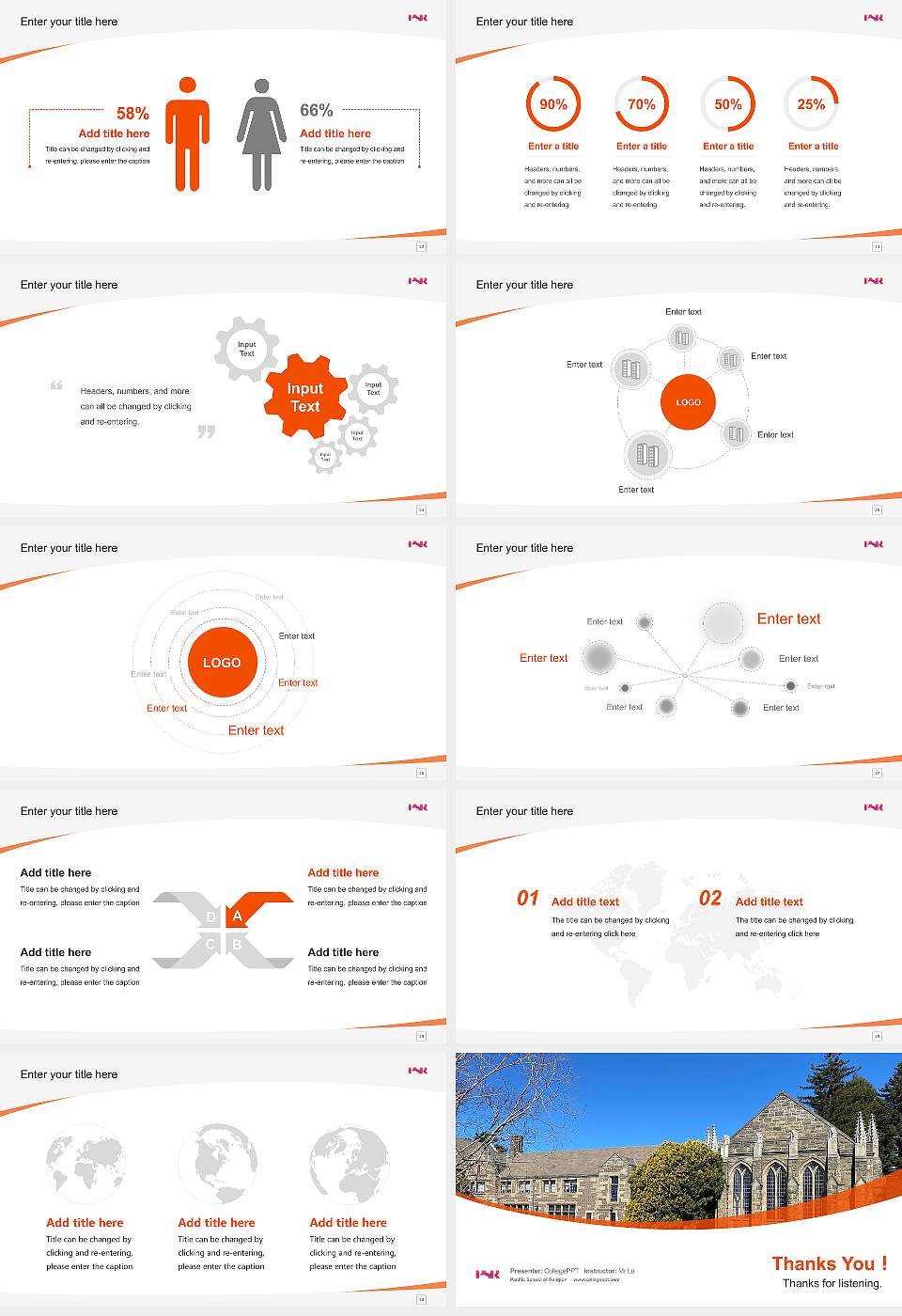Pacific School of Religion Course/Courseware Creation PPT Template16:9 ratio PPT effect preview image4