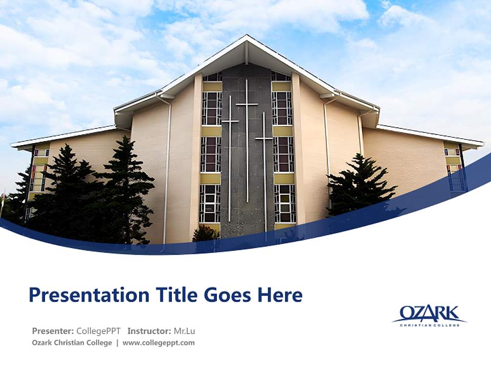 Ozark Christian College Course/Courseware Creation PPT Template4:3 ratio PPT effect preview image5