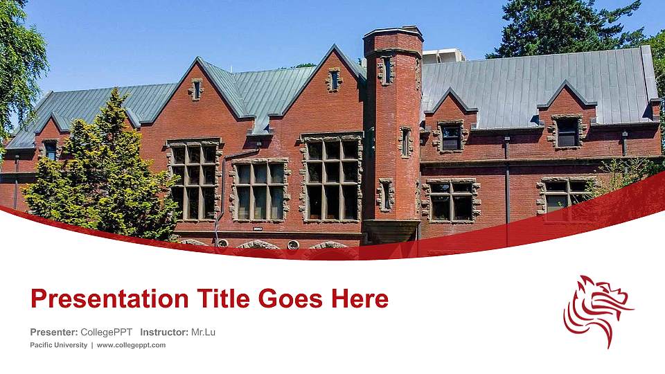 Pacific University Course/Courseware Creation PPT Template16:9 ratio PPT effect preview image