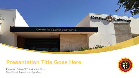 Ottawa University-Surprise Course/Courseware Creation PPT Template