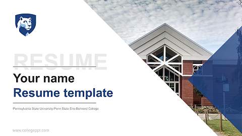 Pennsylvania State University-Penn State Erie-Behrend College Resume PPT Template