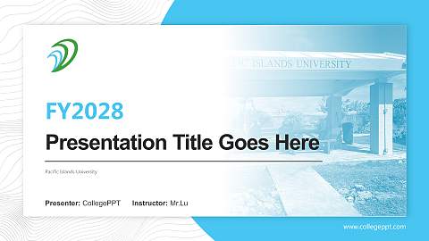 Pacific Islands University Academic Presentation/Research Findings Report PPT Template