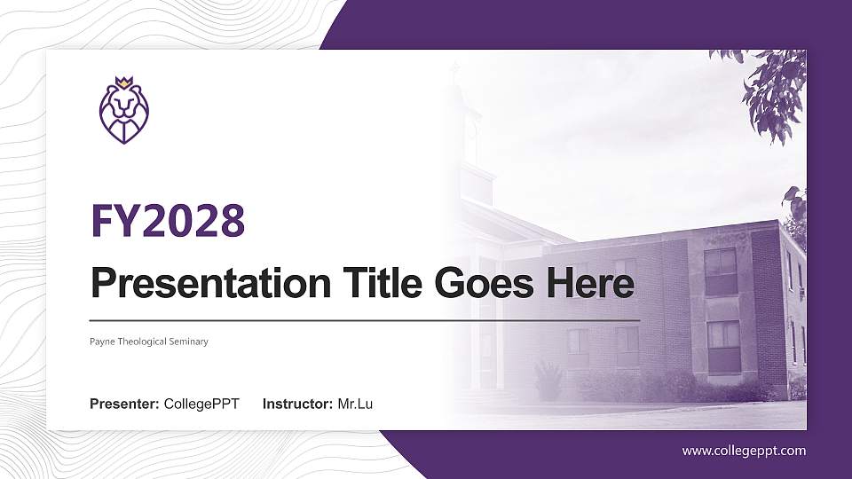 Payne Theological Seminary Academic Presentation/Research Findings Report PPT Template16:9 ratio PPT effect preview image