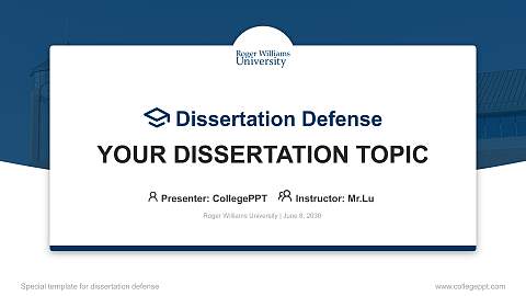 Roger Williams University Graduation Thesis Defense PPT Template