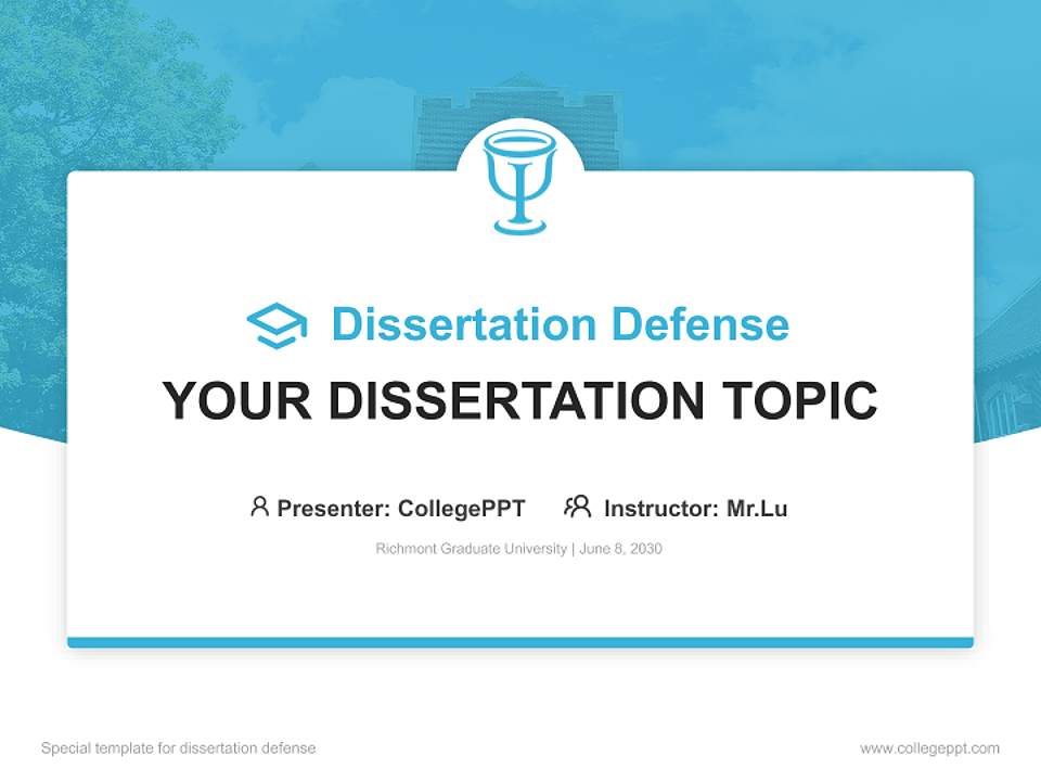 Richmont Graduate University Graduation Thesis Defense PPT Template4:3 ratio PPT effect preview image7