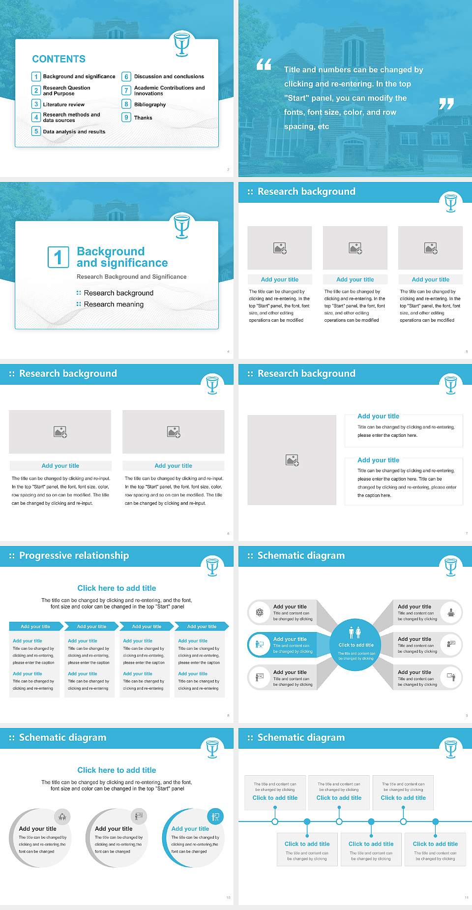 Richmont Graduate University Graduation Thesis Defense PPT Template4:3 ratio PPT effect preview image2