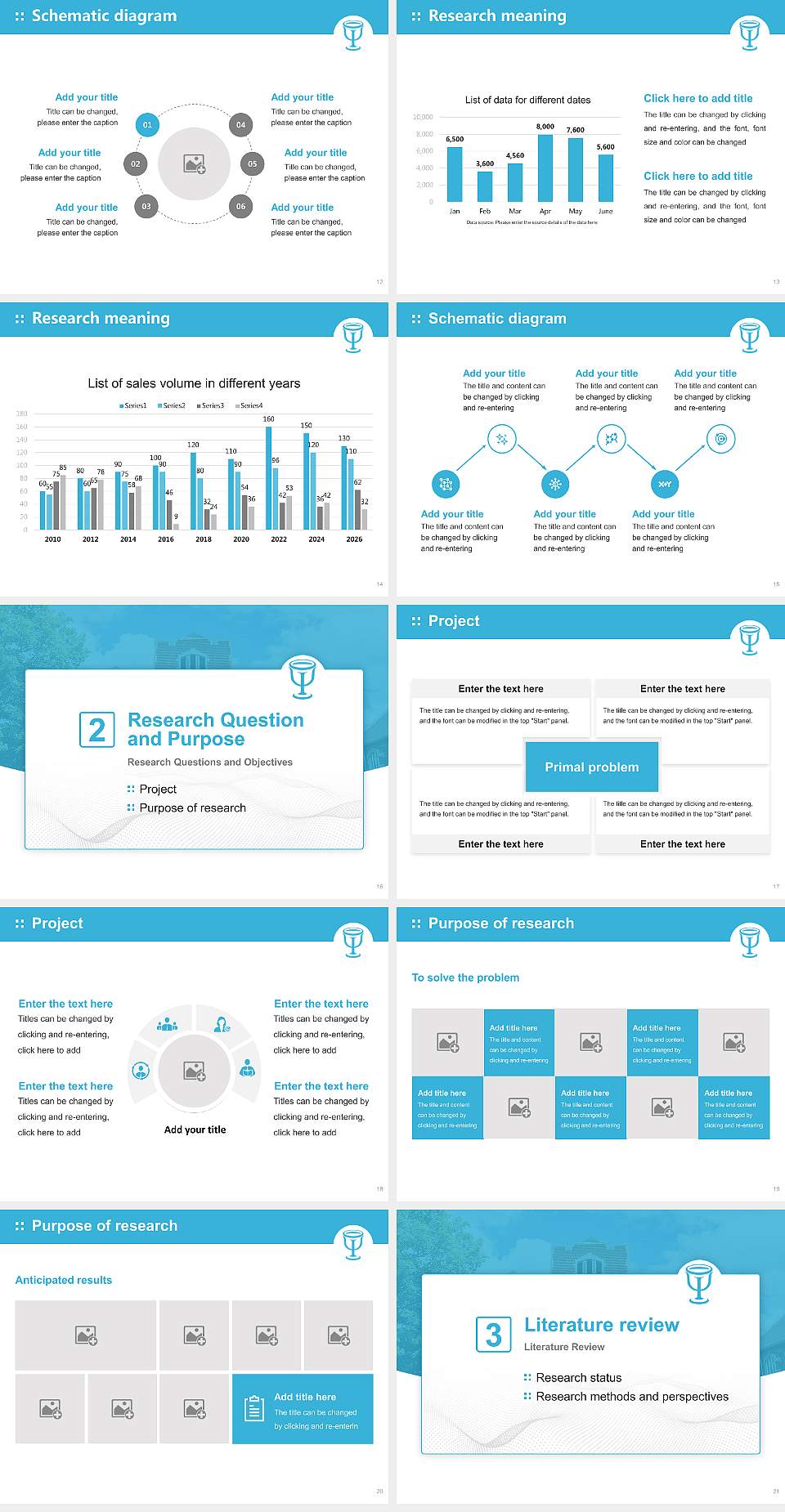 Richmont Graduate University Graduation Thesis Defense PPT Template4:3 ratio PPT effect preview image3