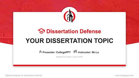 Otterbein University Graduation Thesis Defense PPT Template
