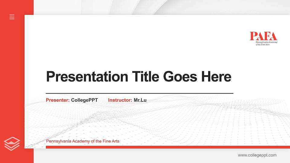 Pennsylvania Academy of the Fine Arts Thesis Proposal/Graduation Defense PPT Template16:9 ratio PPT effect preview image