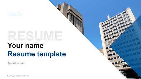 Rockefeller University Resume PPT Template