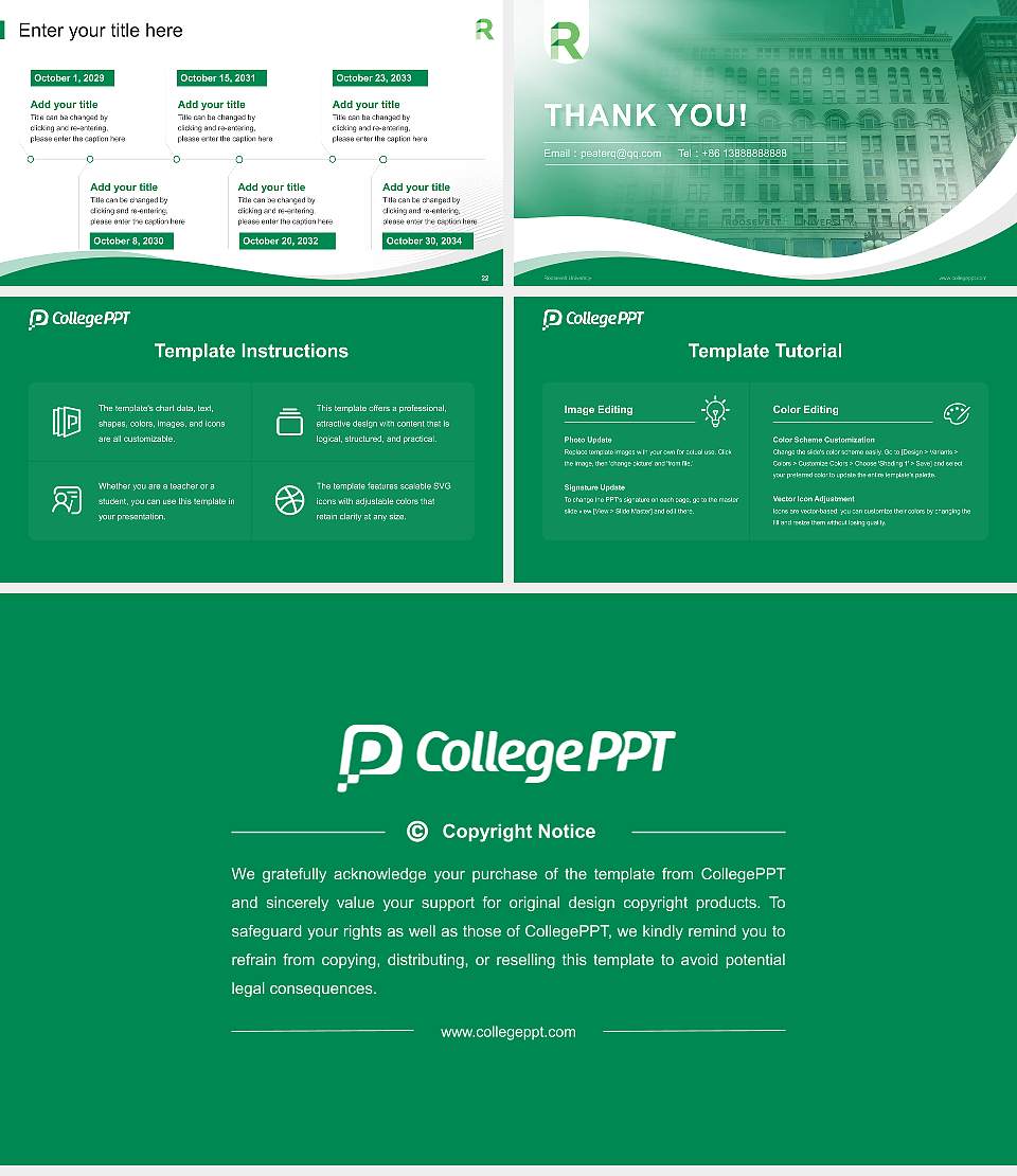 Roosevelt University Lecture Sharing and Networking Event PPT Template16:9 ratio PPT effect preview image4