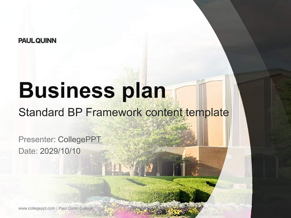 Paul Quinn College Competition/Entrepreneurship Contest PPT Template4:3 ratio PPT effect preview image9