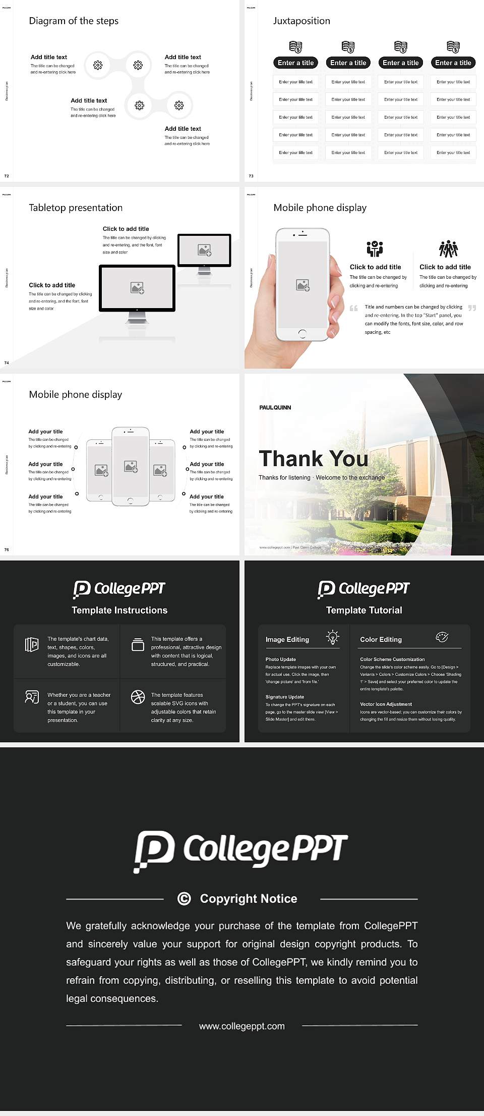 Paul Quinn College Competition/Entrepreneurship Contest PPT Template4:3 ratio PPT effect preview image9